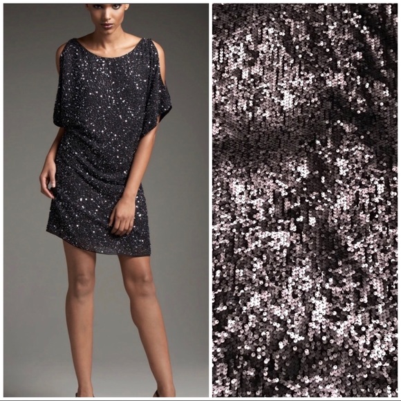 Aidan Mattox Dresses & Skirts - Aidan Mattox Sequined Cold-Shoulder Dress